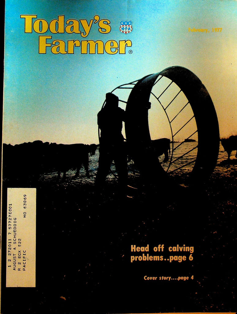 Today's Farmer Magazine February 1977 Calves Brownie Recipes Pig System0