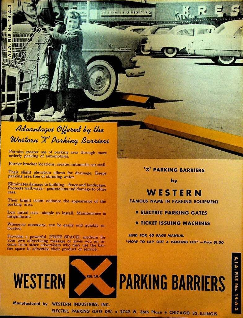 Western Industries X Parking Lot Barriers Brochure 19590