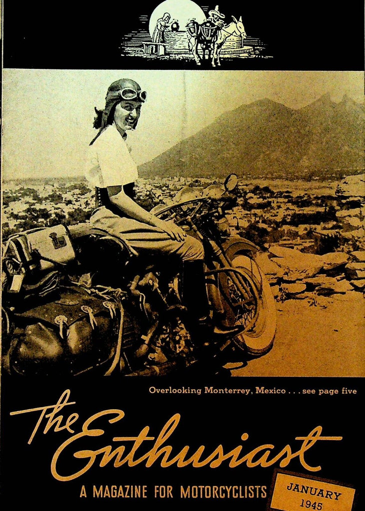 Harley Davidson Enthusiast Magazine WWII January 1945 Monterrey Mexico