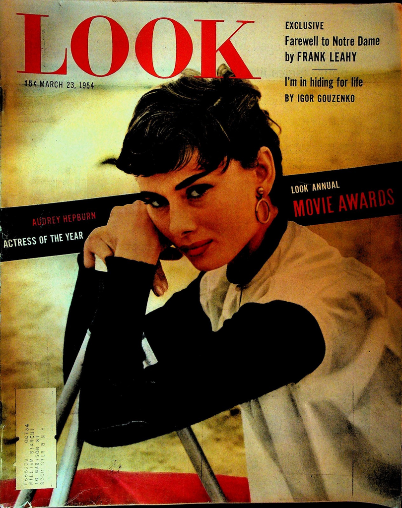 Look Magazine March 23 1954 Audrey Hepburn Frank Leahy Igor Gouzenko0