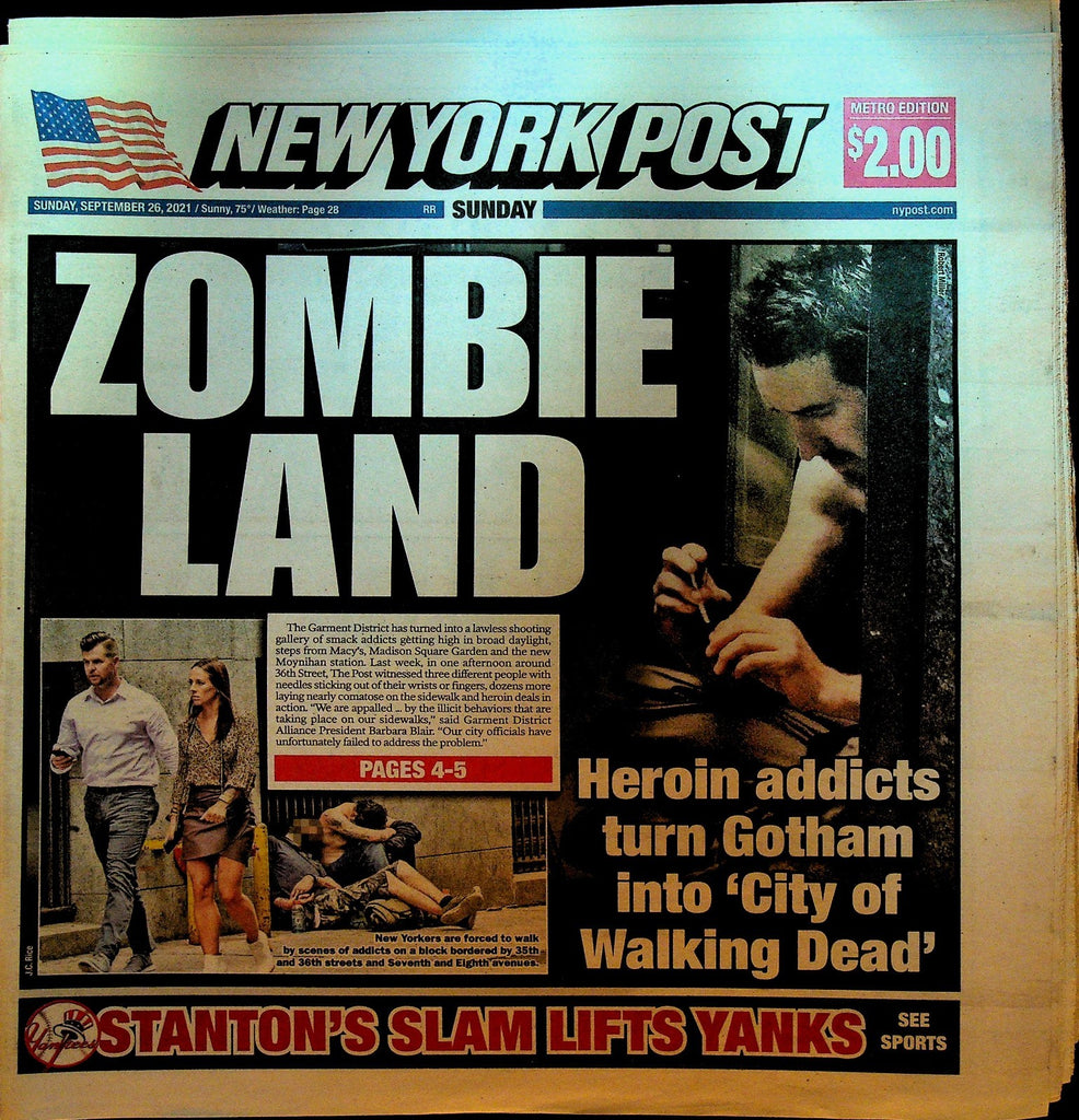 New York Post September 26 2021 Giancarlo Stanton Eli Manning Daniel Jones0
