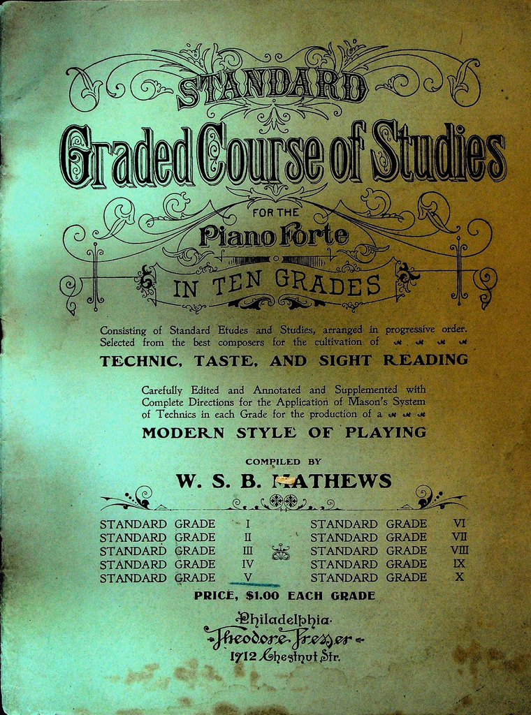 Standard Graded Course of Studies for the Pianoforte V 1893 Theodore Presser0