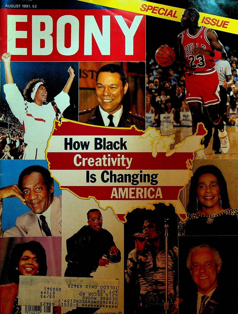 Ebony August 1991 Michael Jordan Whitney Houston Michael Jackson Bill Cosby