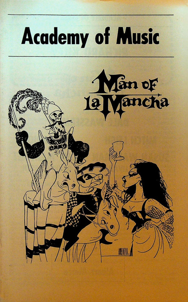 Man of La Mancha Playbill 1979 Richard Kiley Susan Waldman Academy of Music0