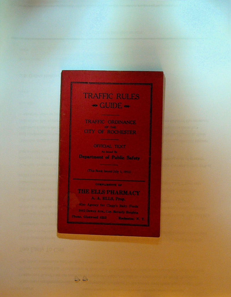 Traffic Ordinance Rules Guide City of Rochester NY 19310