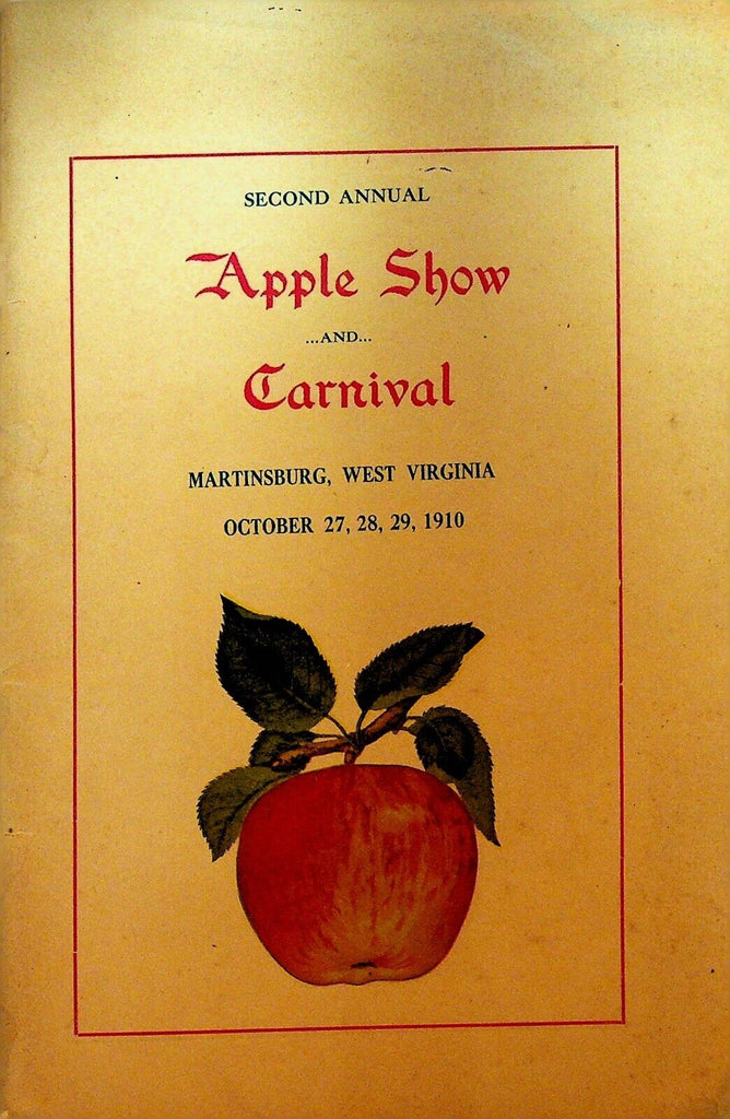 Apple Show & Carnival Program Martinsburg West Virginia October 1910