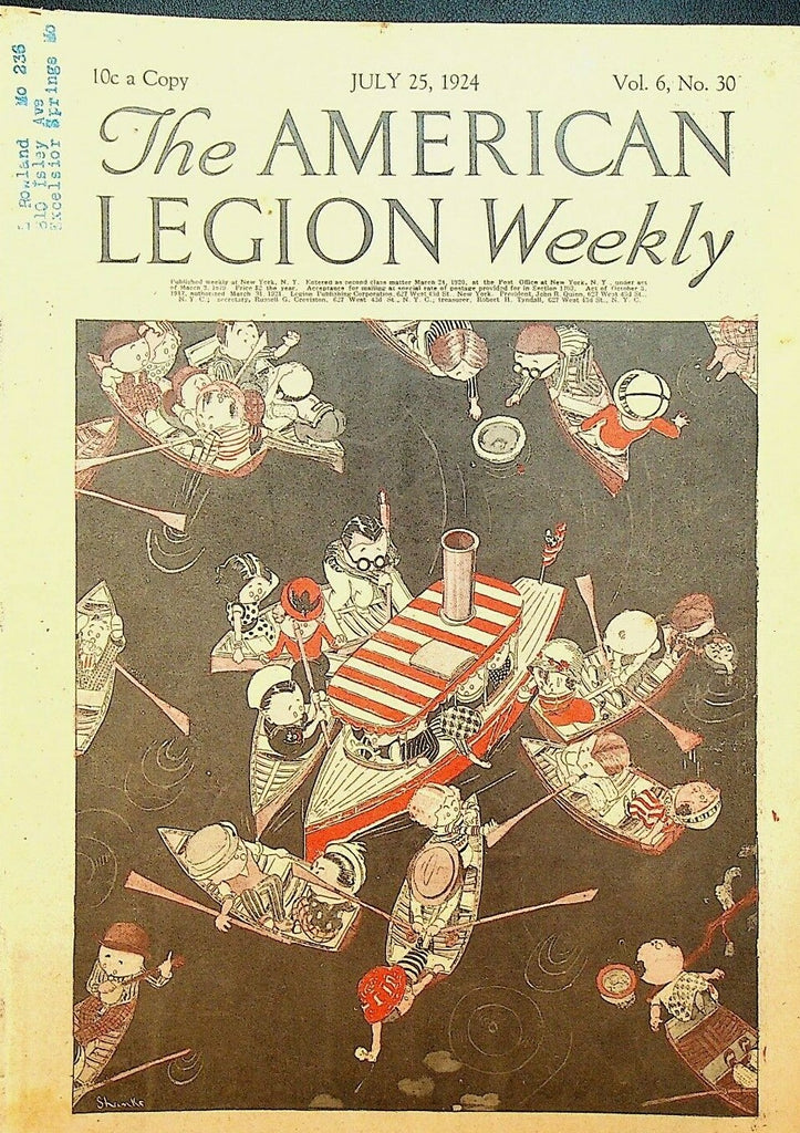 American Legion Weekly July 25 1924 ZR-3 German Dirigible Soissons0