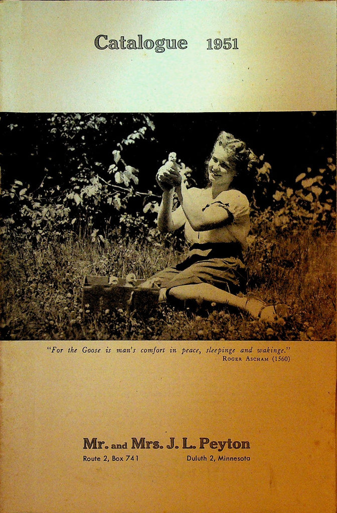 Mr & Mrs JL Petyon Duluth Minnesota 1951 Catalog Goose Geese0
