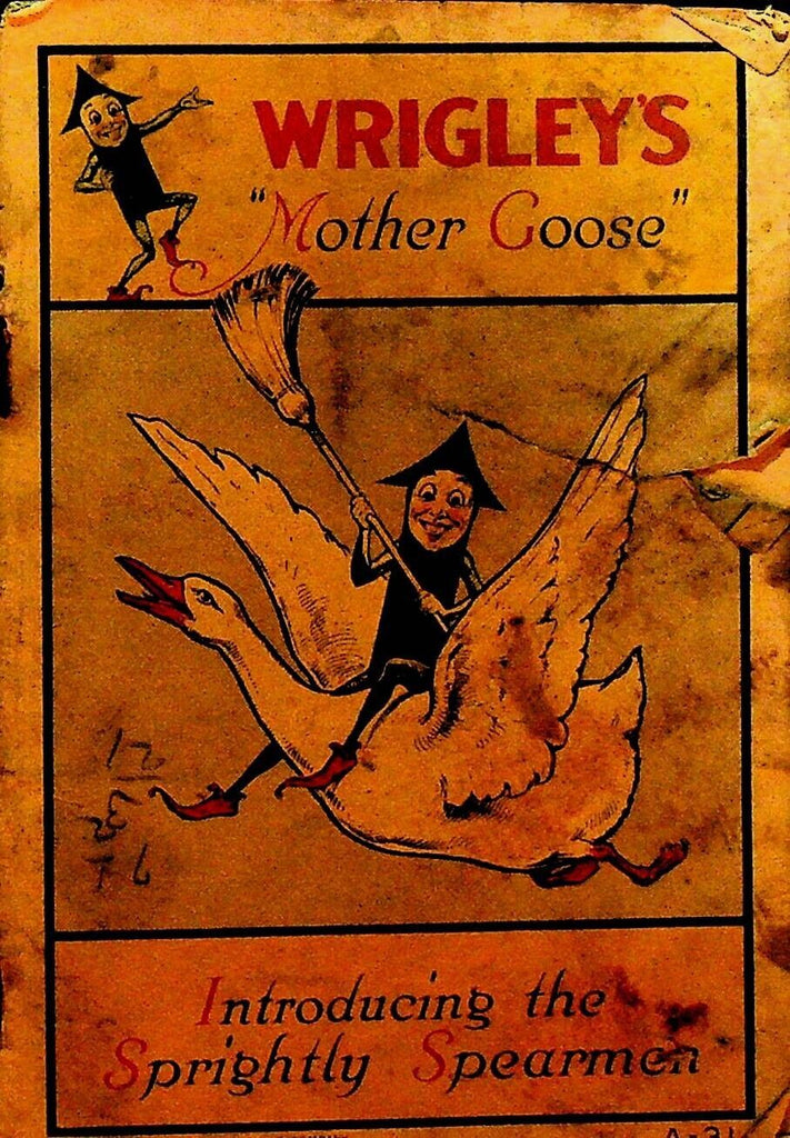 Wrigley's Mother Goose 1915 Booklet Gum Introducing the Sprightly Spearmen