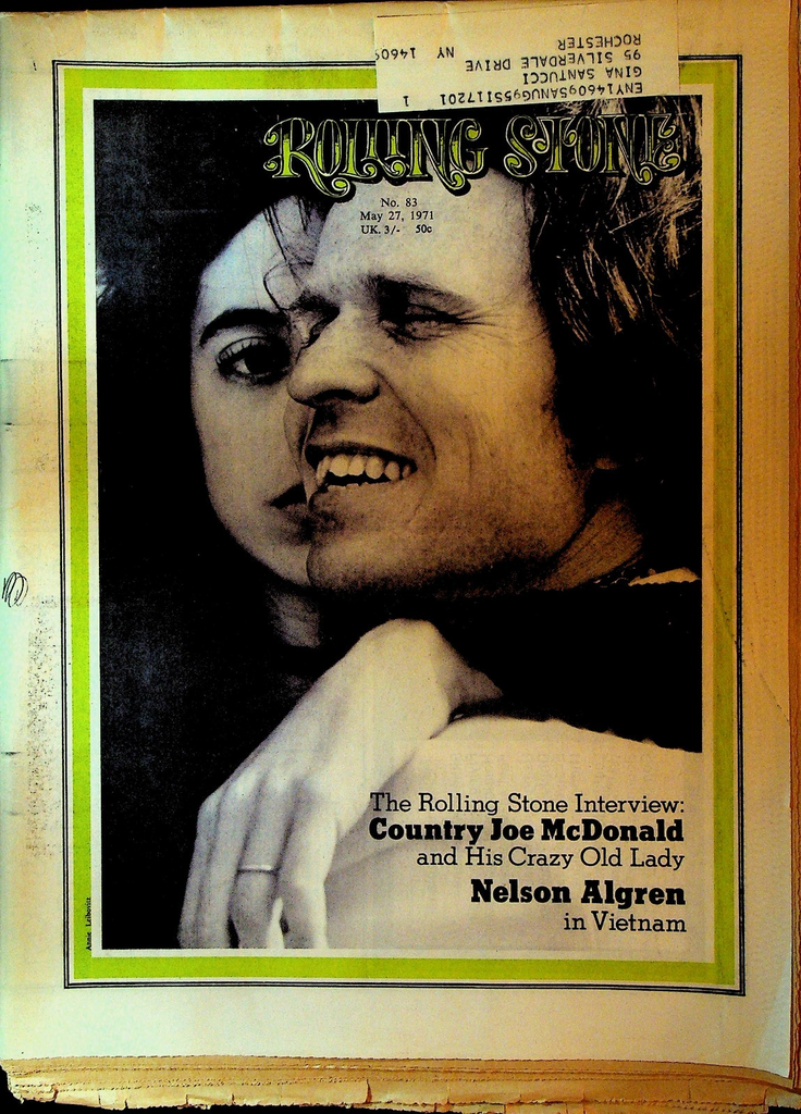 Rolling Stone 83 May 27 1971 Country Joe McDonald Vietnam War Nelson Algren0