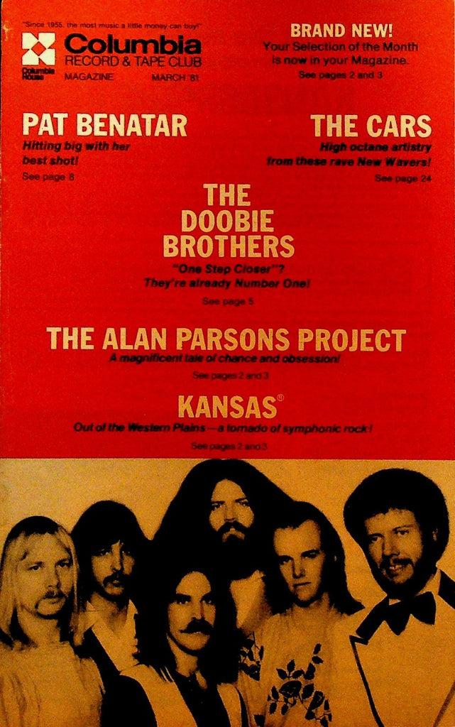 Columbia Record & Tape Club Catalog March 1981 Kansas Eagles Cars Pat Benatar0