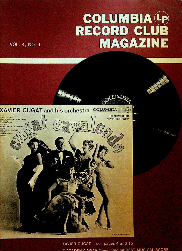 Columbia House Record Club Magazine 1958 Vol 4 #1 Xavier Cugat Bridge River Kwai0