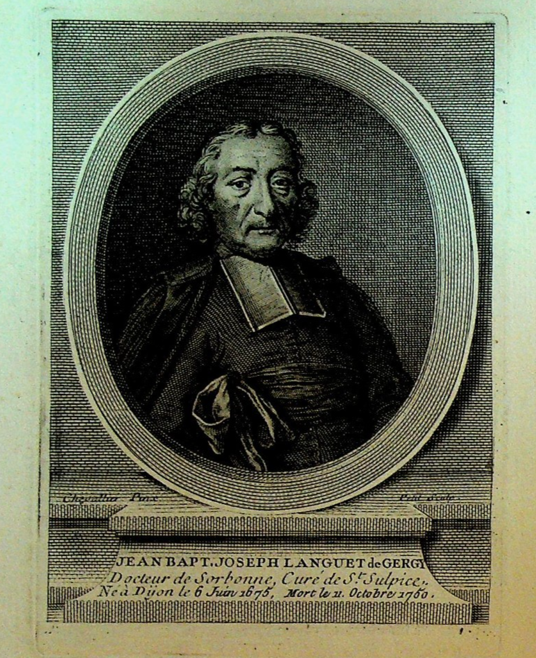 Jean Baptiste Joseph Languet de Gergy Paris Priest Print 1800s0