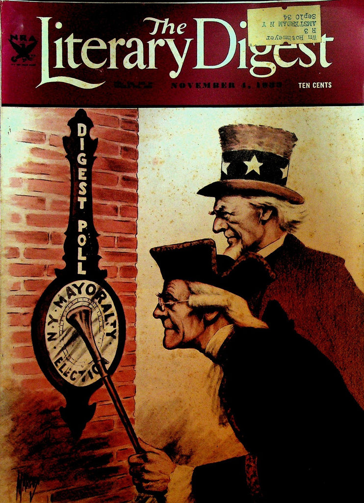 Literary Digest November 4 1933 Uncle Sam Josephine Baker Graf Zeppelin0