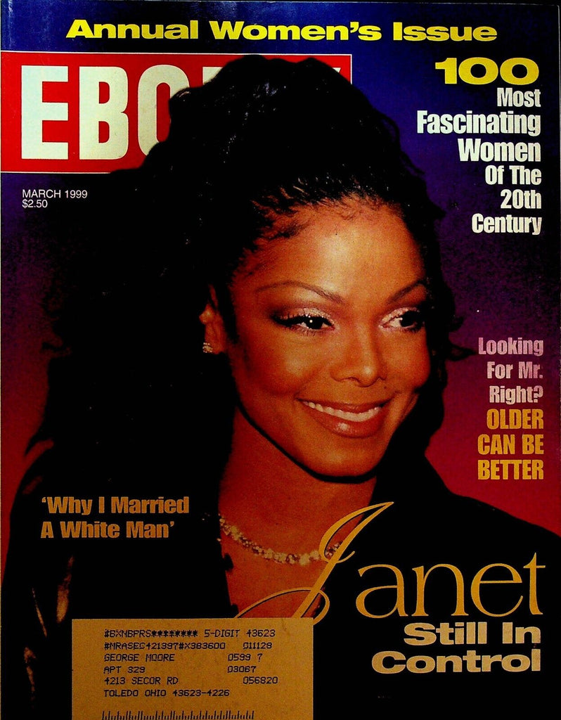 Ebony Magazine March 1999 Janet Jackson Oprah Winfrey Deborah Cox