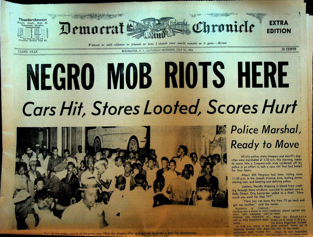 Rochester Democrat & Chronicle July 25 1964 Race Riots Civil Rights0