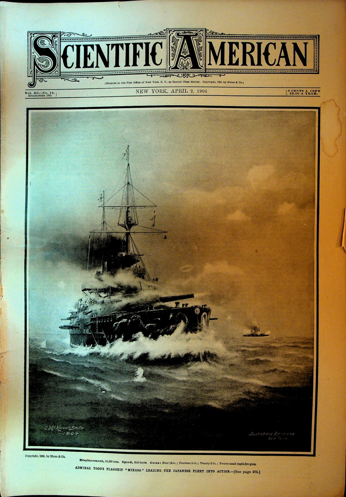 Scientific American April 2 1904 Japan Ship Mikasa Abruzzi Polar Expedition0