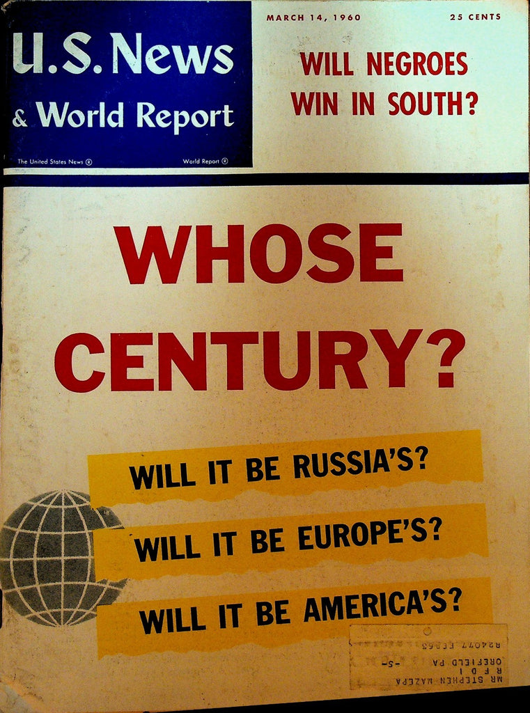 US News & World Report March 14 1960 Civil Rights Alfried Krupp0