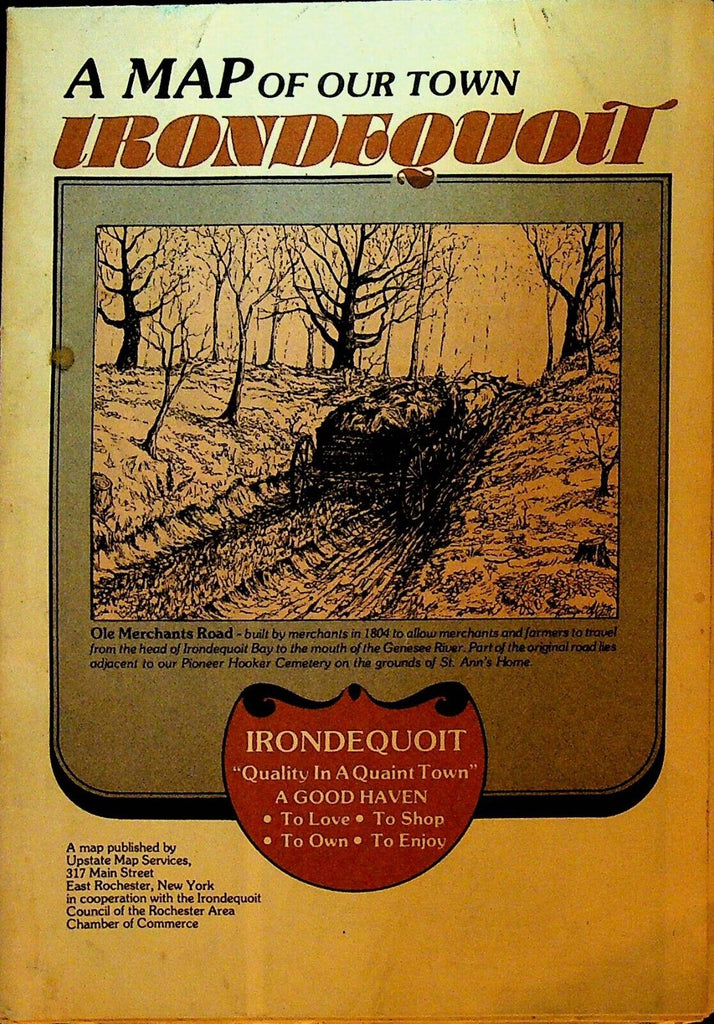 A Map of Our Town Irondequoit NY Rochester 1980s