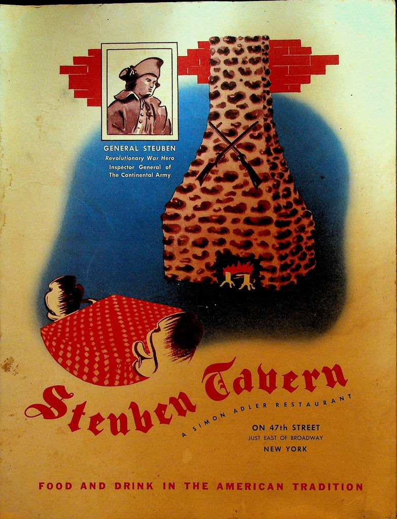 Steuben Tavern New York City Menu 1943 Broadway & 47th Street0