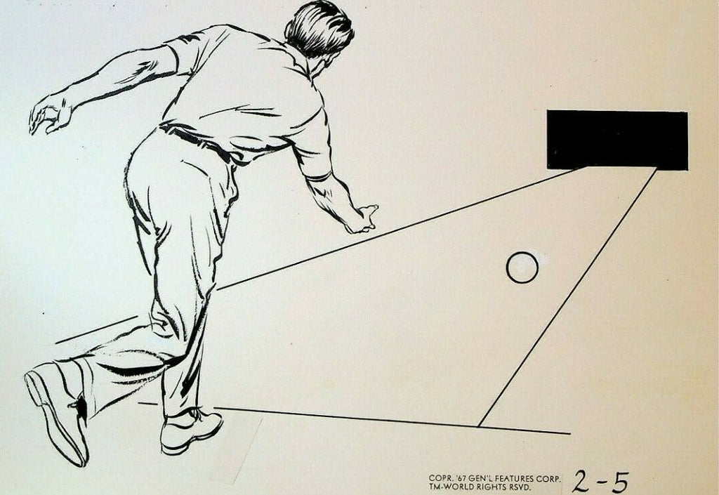 Shadow Bowling Comic Original Art February 5 19670
