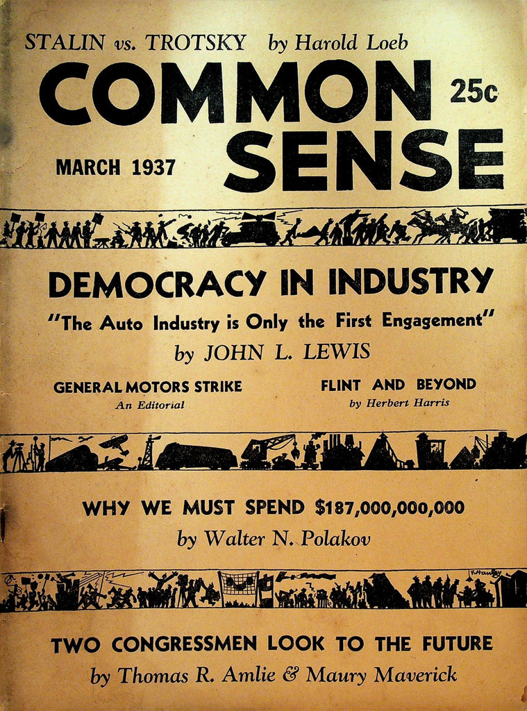 Common Sense Socialist Magazine March 1937 General Motors Strike John L Lewis0