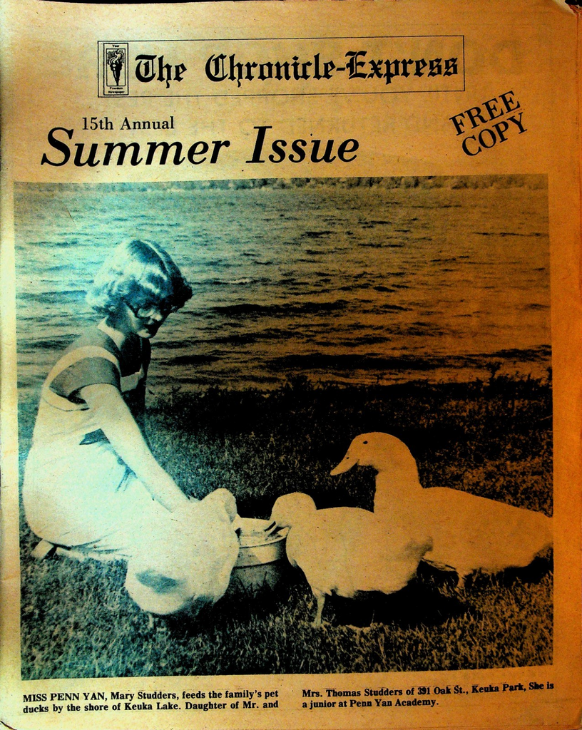 Chronicle Express Penn Yan NY Summer Issue 1977 Keuka Lake Mary Studders0