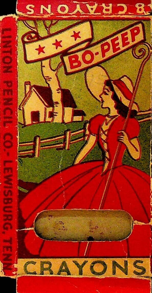 Bo-Peep Crayons Empty Box Linton Pencil Co Lewisburg Tennessee