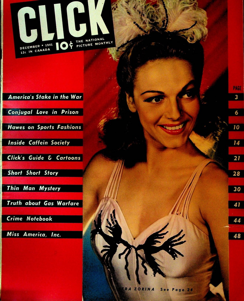 Click Magazine December 1941 Vera Zorina Dashiell Hammett Betty Atkinson