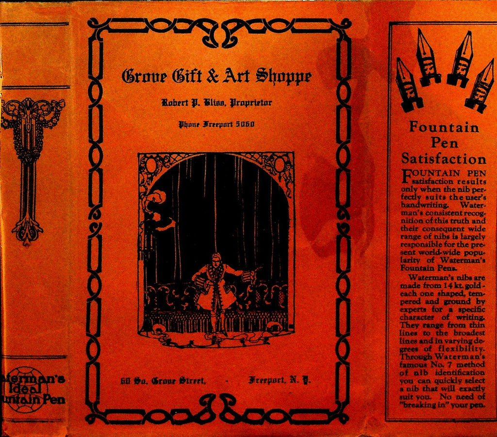 Grove Gift & Art Shoppe Dust Jacket Freeport NY Robert Bliss Waterman's Pen0