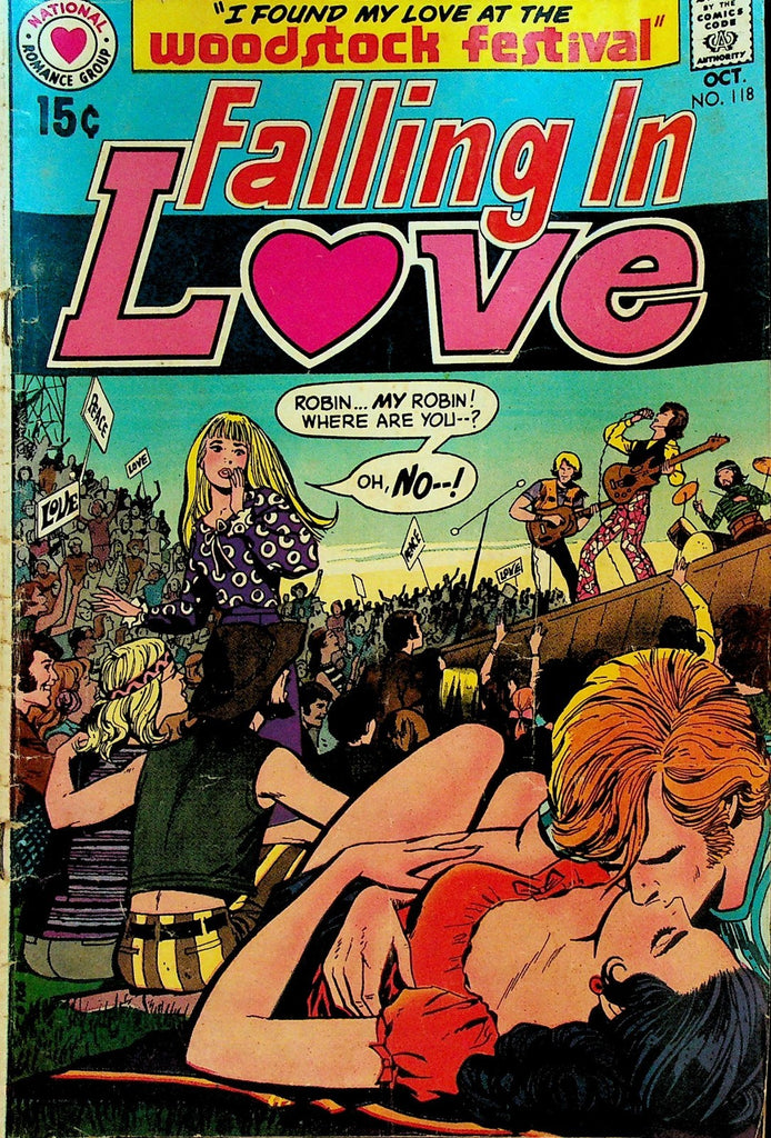 Falling in Love 118 DC Comics I Found My Love at the Woodstock Festival 19700