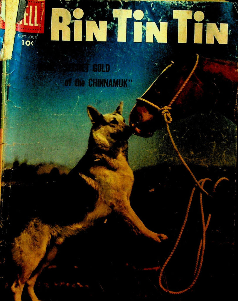 Rin Tin Tin 15 Dell Comics 1956 Horse Secret Gold of the Chinnamuk0