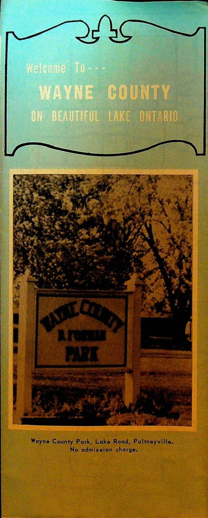 Wayne County Map & Travel Brochure 1962 Upstate New York Lake Ontario