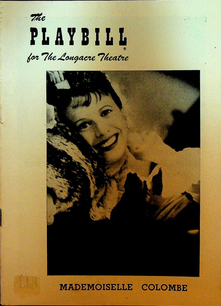 Mademoiselle Colombe Playbill February 22 1954 Julie Harris Edna Best Sam Jaffe0