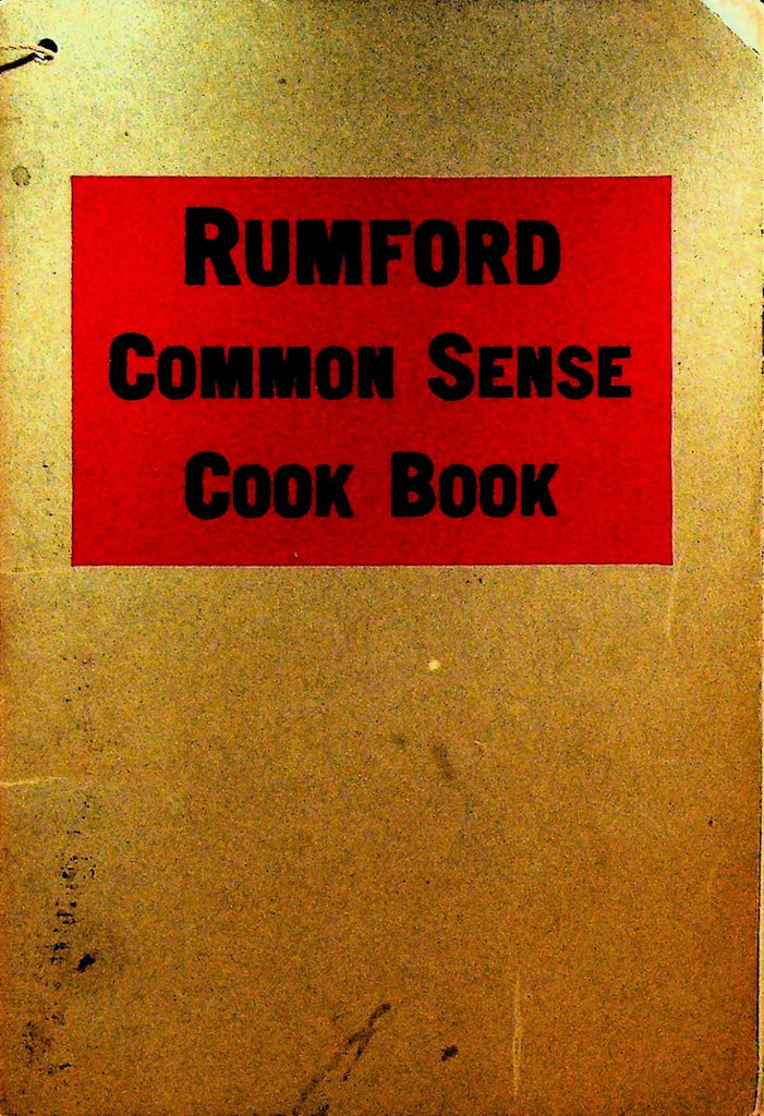 Rumford Common Sense Cook Book Recipe Booklet0