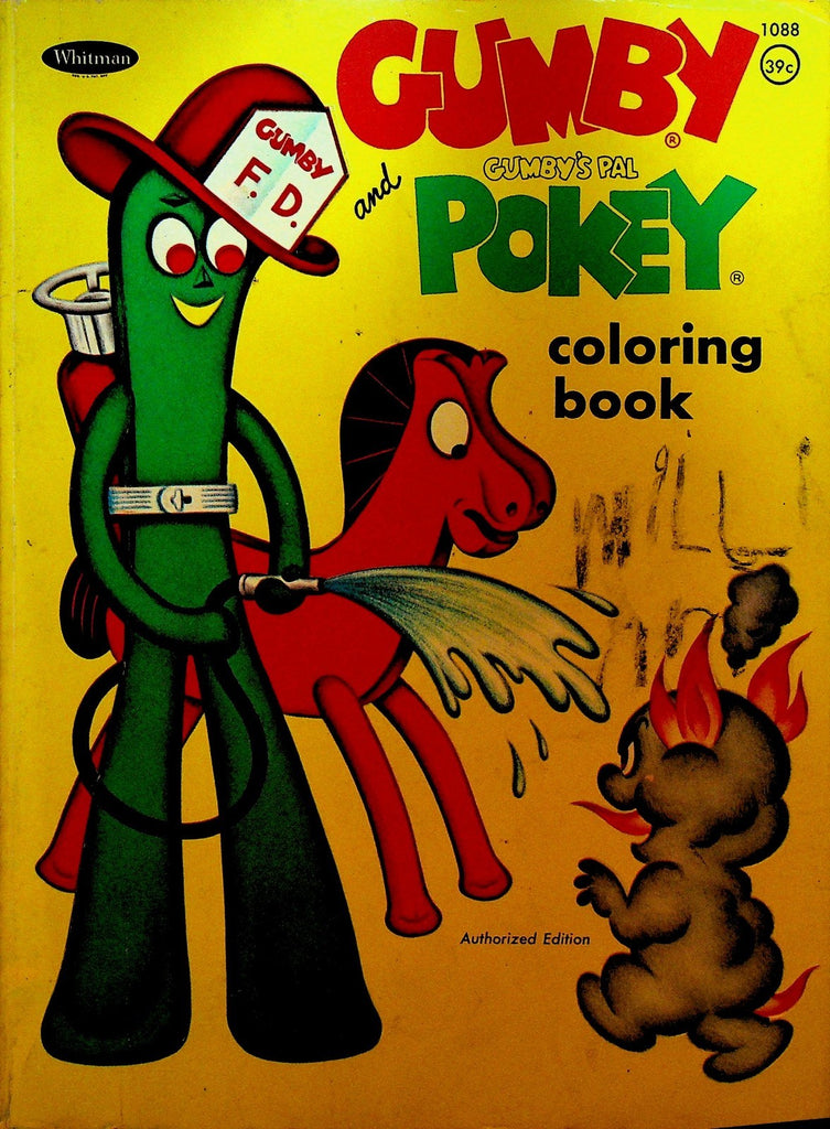 Gumby & Gumby's Pal Pokey Coloring Book 1967 Whitman 1088 Ben Greenberg0