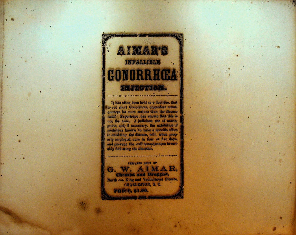 Aimar's Infallible Gonorrhea Injection Broadside 1850s Charleston SC0