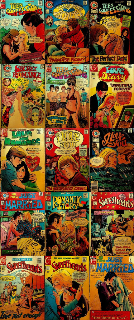 Charlton Romance Comics Lot of 15 Bronze Age Just Married Love Diary0