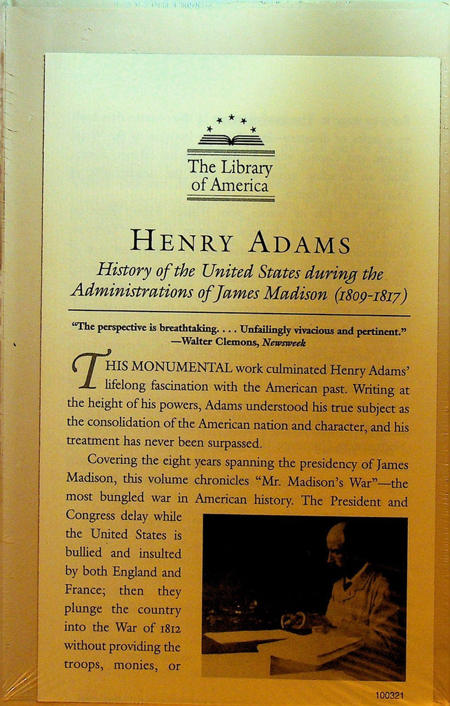 Henry Adams James Madison Administration Library of America Sealed0