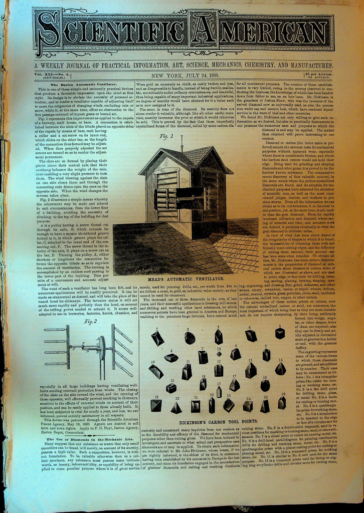 Scientific American July 24 1869 Photography Mead's Automatic Ventilator0