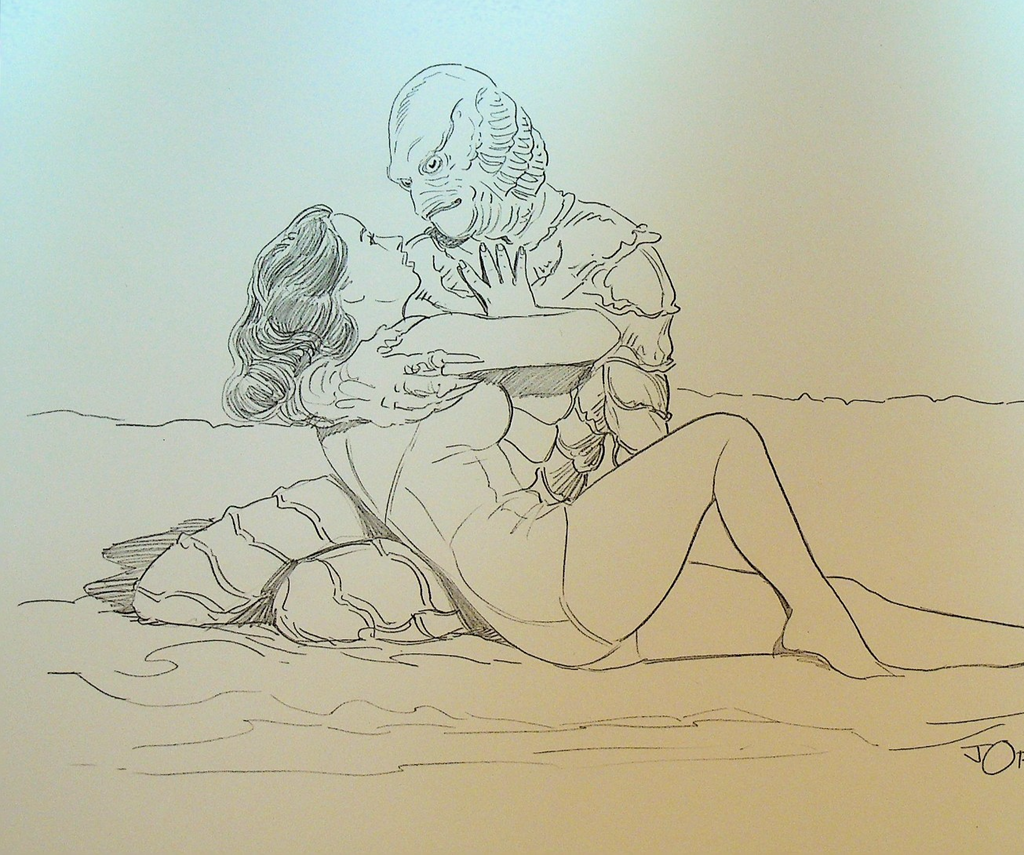 The Creature from the Black Lagoon Original Art Joe Orsak 2013 Romance on Land0
