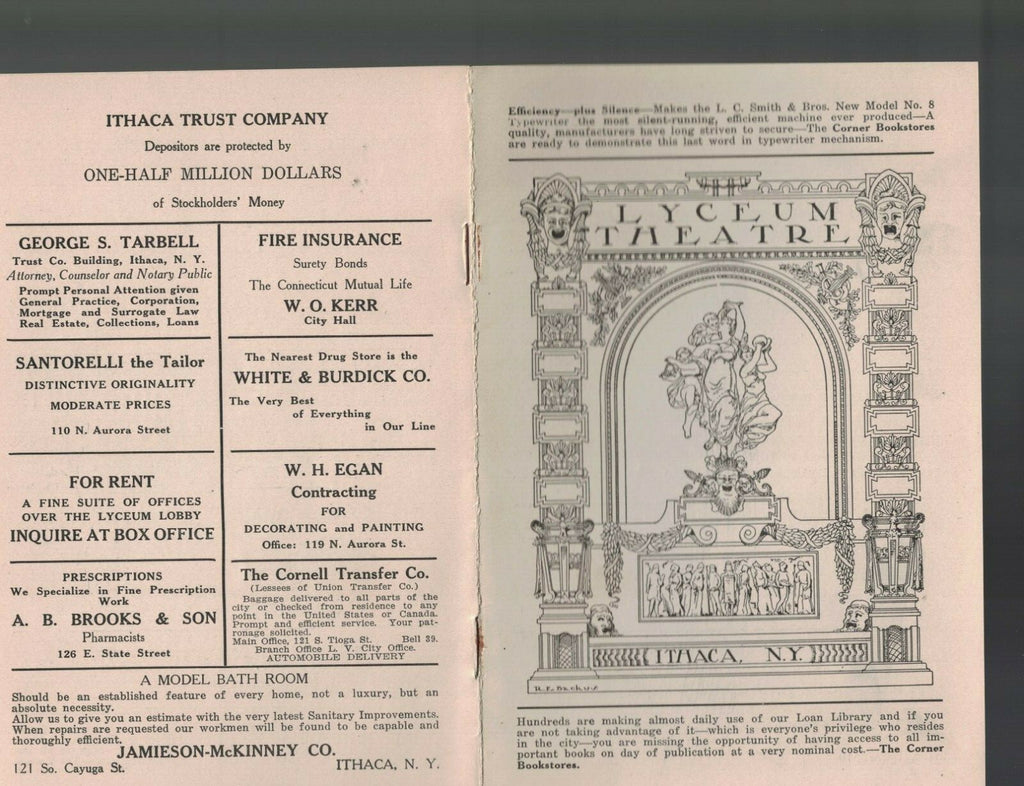 Peg O My Heart Program Lyceum Theatre Ithaca NY November 6 1915  Byron Russell0