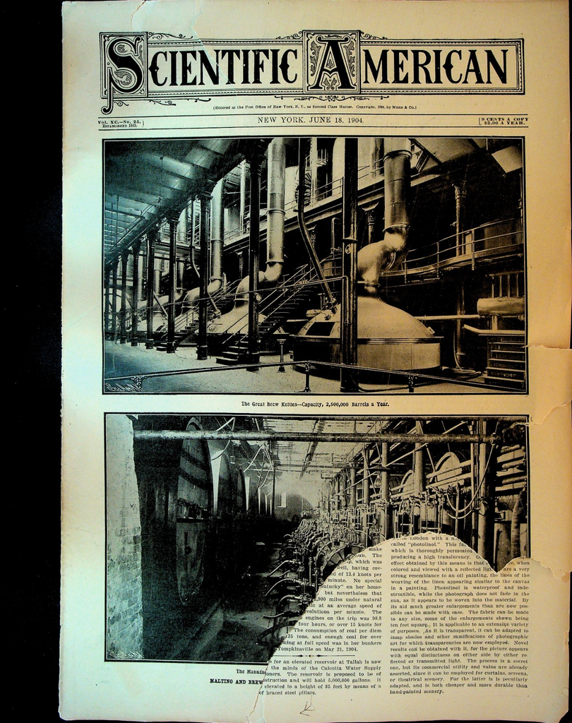 Scientific American June 18 1904 Malting & Brewing Beer0