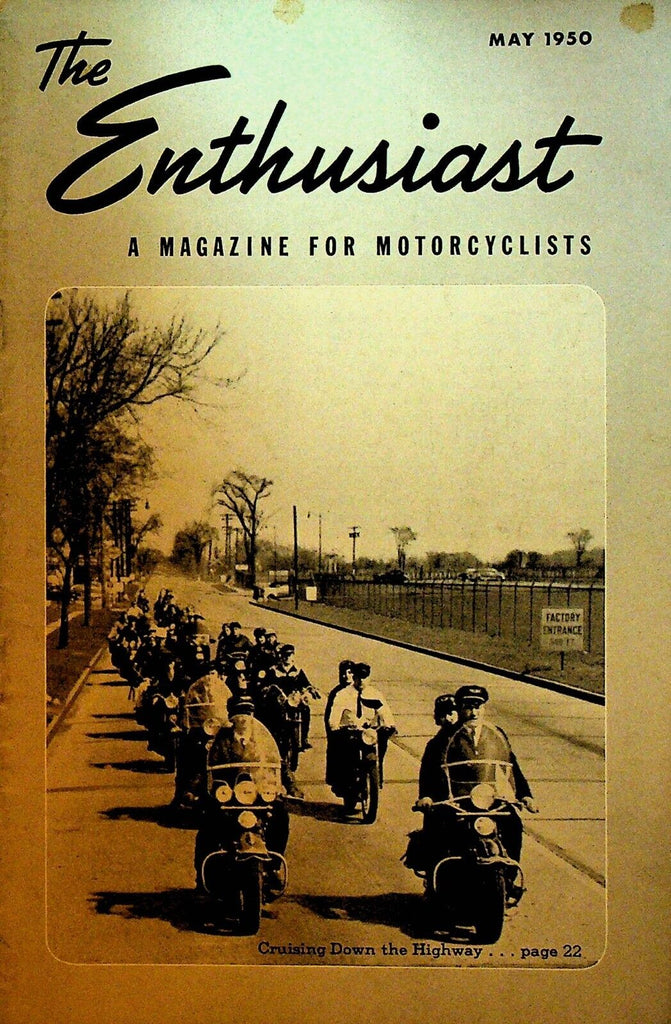 Harley Davidson Enthusiast Magazine Motorcycles May 1950 Traffic Police
