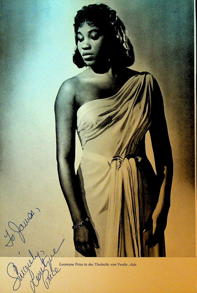 Leontyne Price Autographed Program Page 1960s Singer0