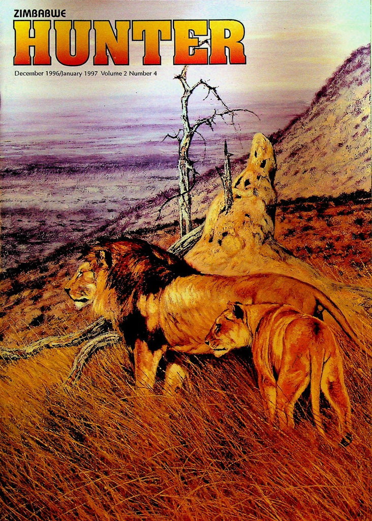 Zimbabwe Hunter Magazine December 1996 Lion Larry Norton Lynne Rowe0