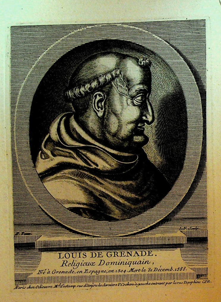 Louis of Granada de Grenade Spanish Dominican Friar Print 1800s0