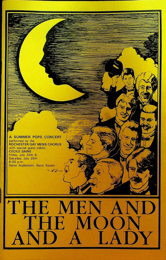 The Men & The Moon & A Lady Program Rochester NY Gay Men's Chorus July 1987