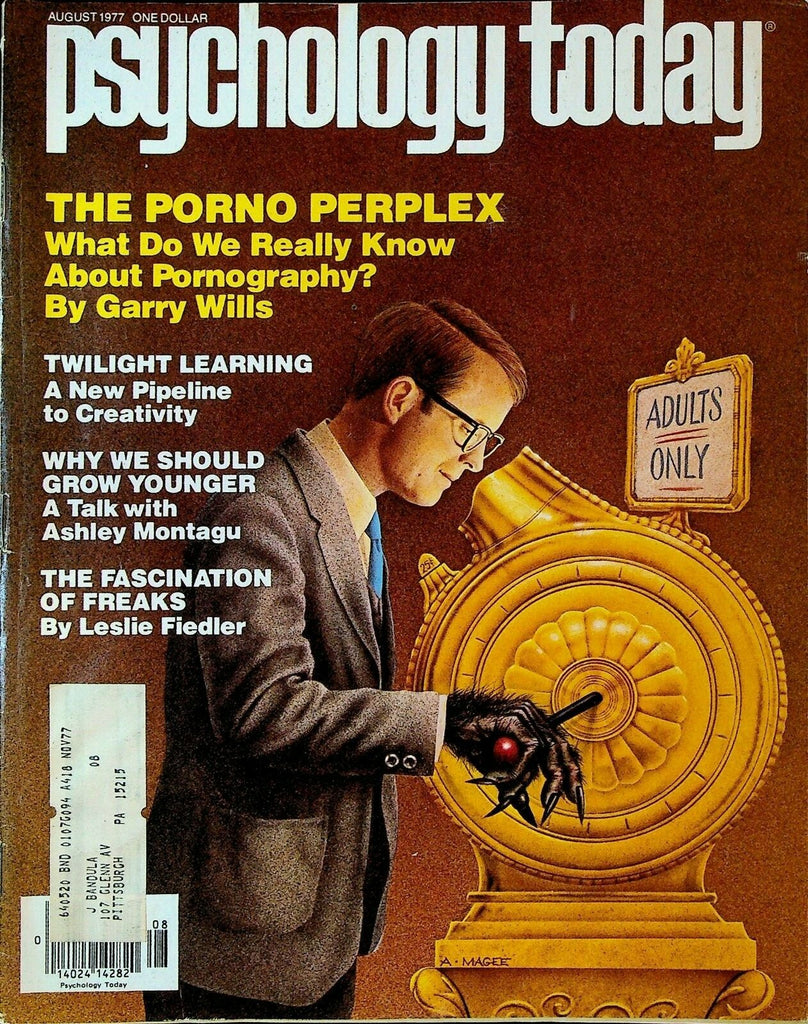 Psychology Today Magazine August 1977 Ashley Montagu Carnival Sideshow0