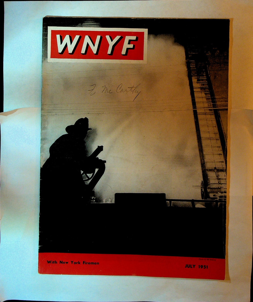 WNYF With New York Firefighters Magazine July 1951 Stone & Newport Brooklyn Fire0
